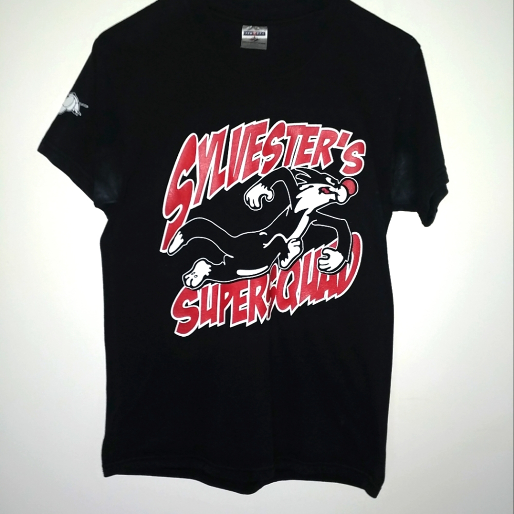 SYLVESTERS SUPERSQUAD T SHIRT, black,  SIZE S